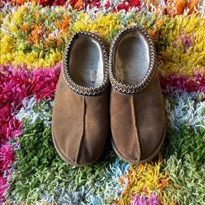 UGG Tasman Chestnut Slip On Shoe / Slipper with Brown Accents